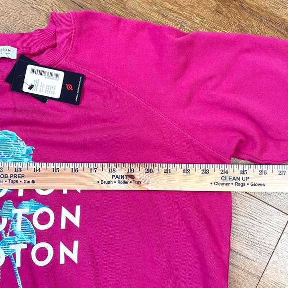 Peloton Womens M Pink Logo Everyday Oversized Crewneck Sweatshirt Pull Over New - Picture 5 of 9